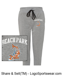 Adult Beach Park Sweatpants, Light Grey Design Zoom